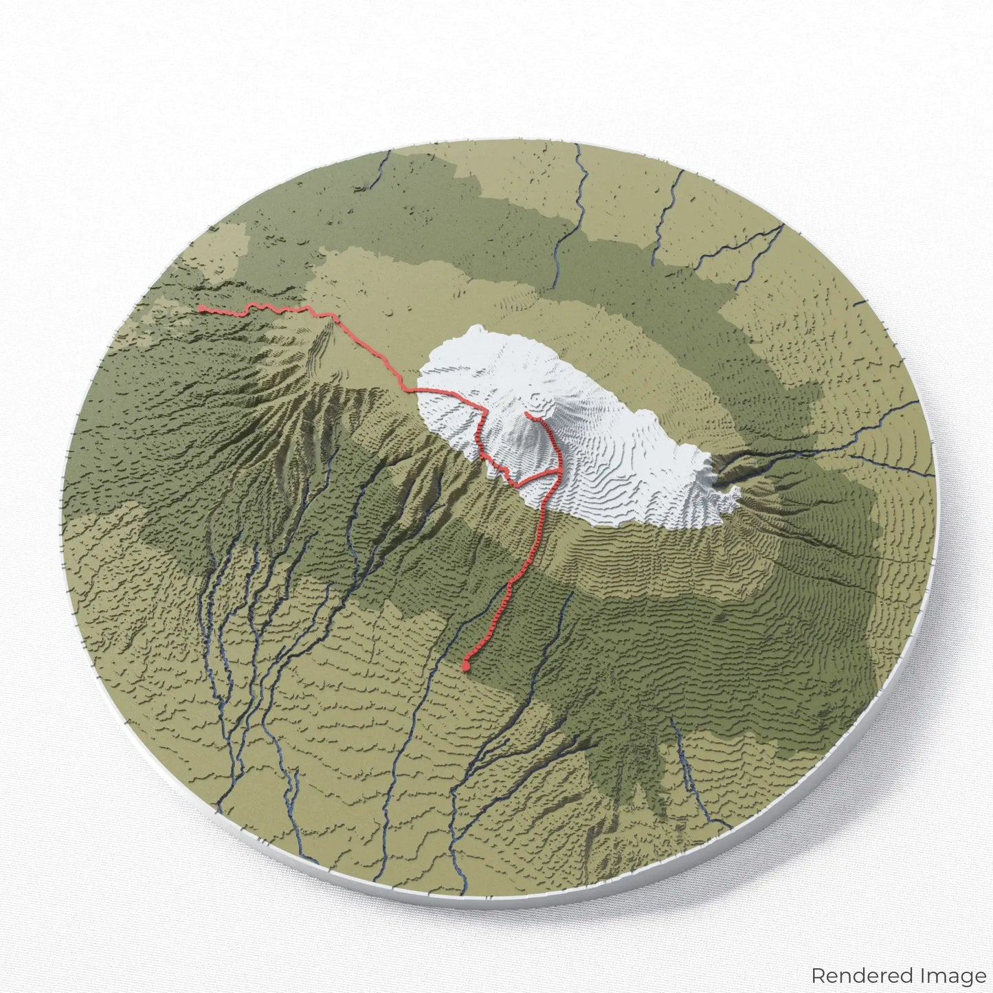 Lemosho Route - Mount Kilimanjaro 3D Map