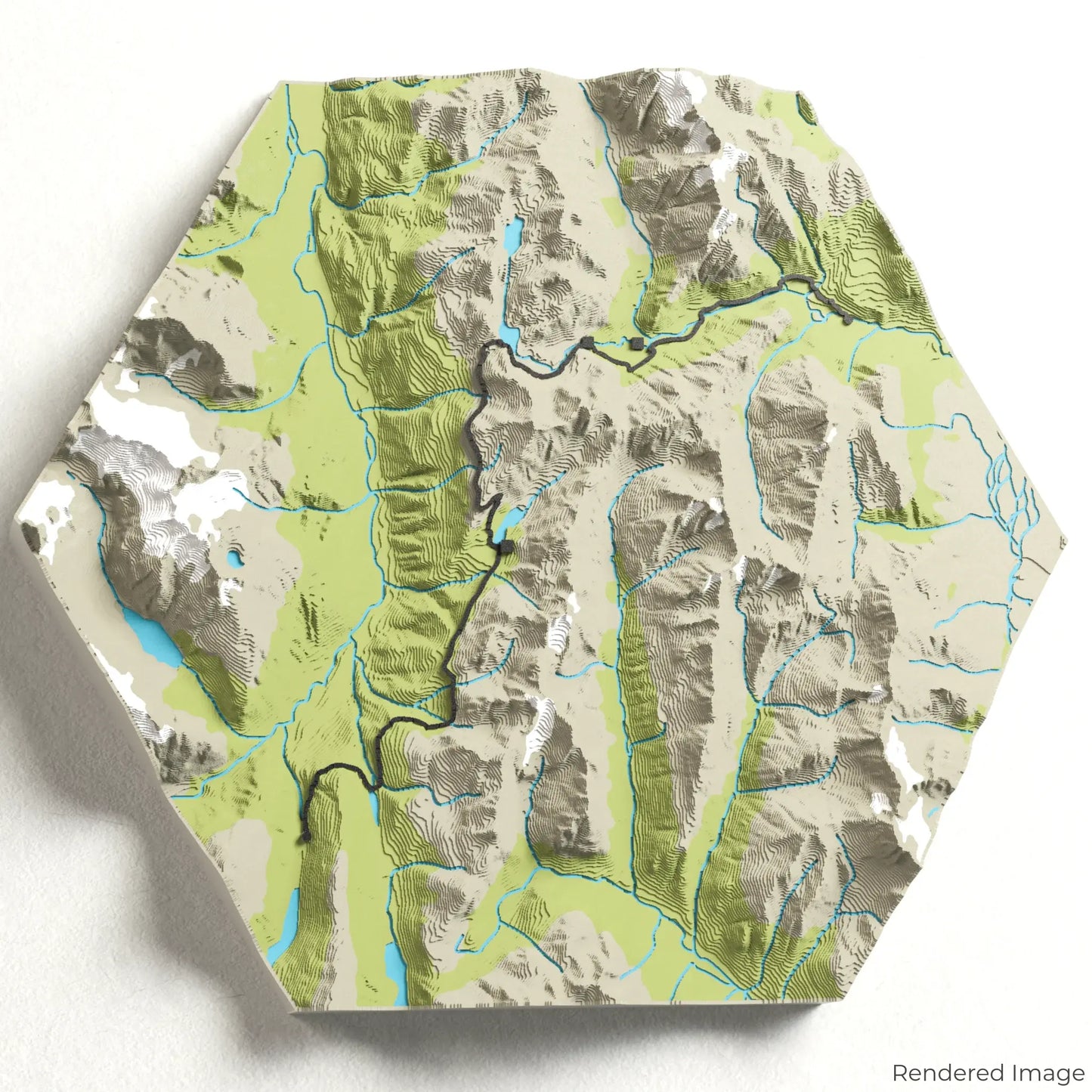 3D-Karte des Routeburn Track Great Walk