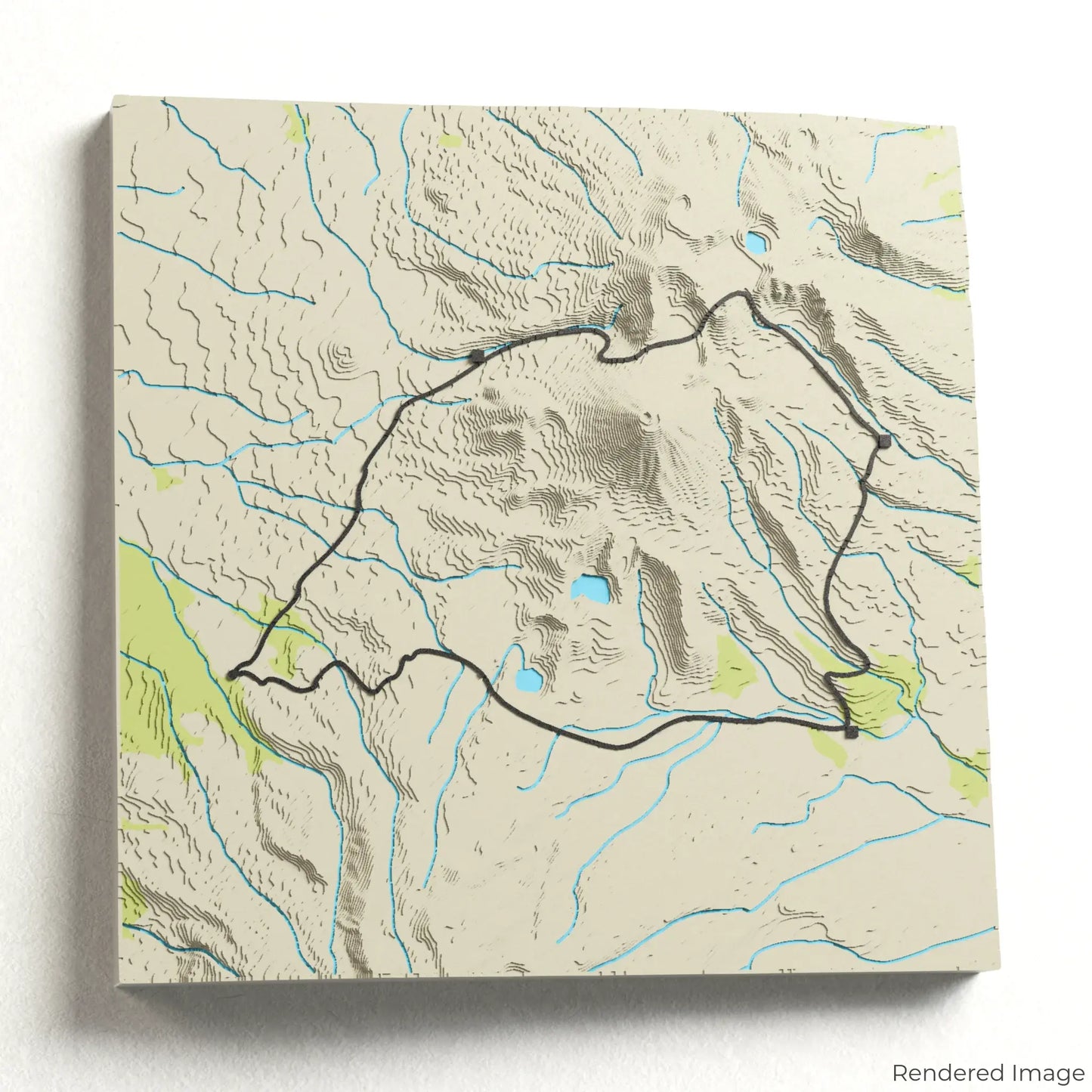 3D-Karte des Tongariro Northern Circuit