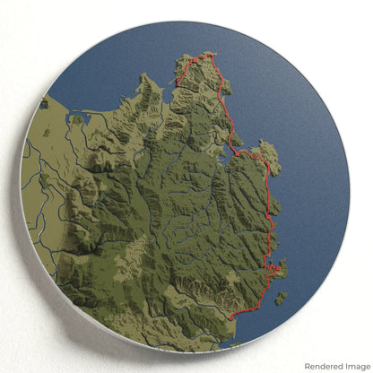 Abel Tasman Coast Track 3D-Karte