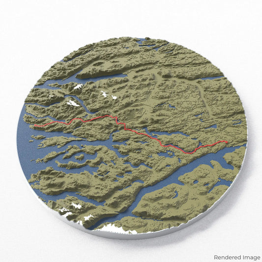 3D-Karte des Arctic Circle Trail