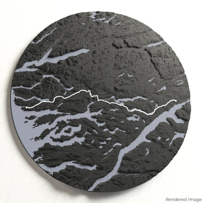 3D-Karte des Arctic Circle Trail