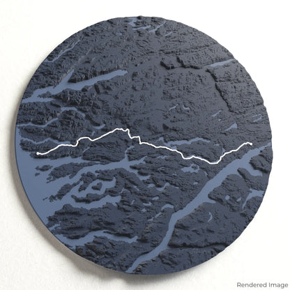 3D-Karte des Arctic Circle Trail
