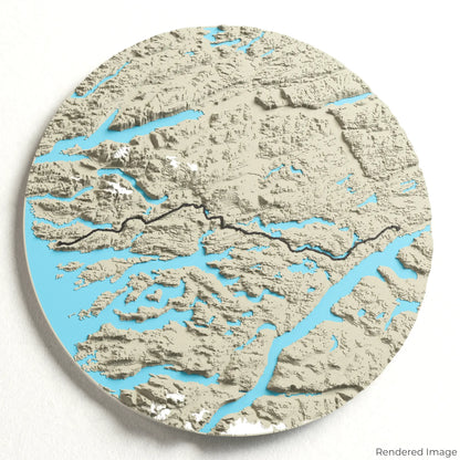 3D-Karte des Arctic Circle Trail