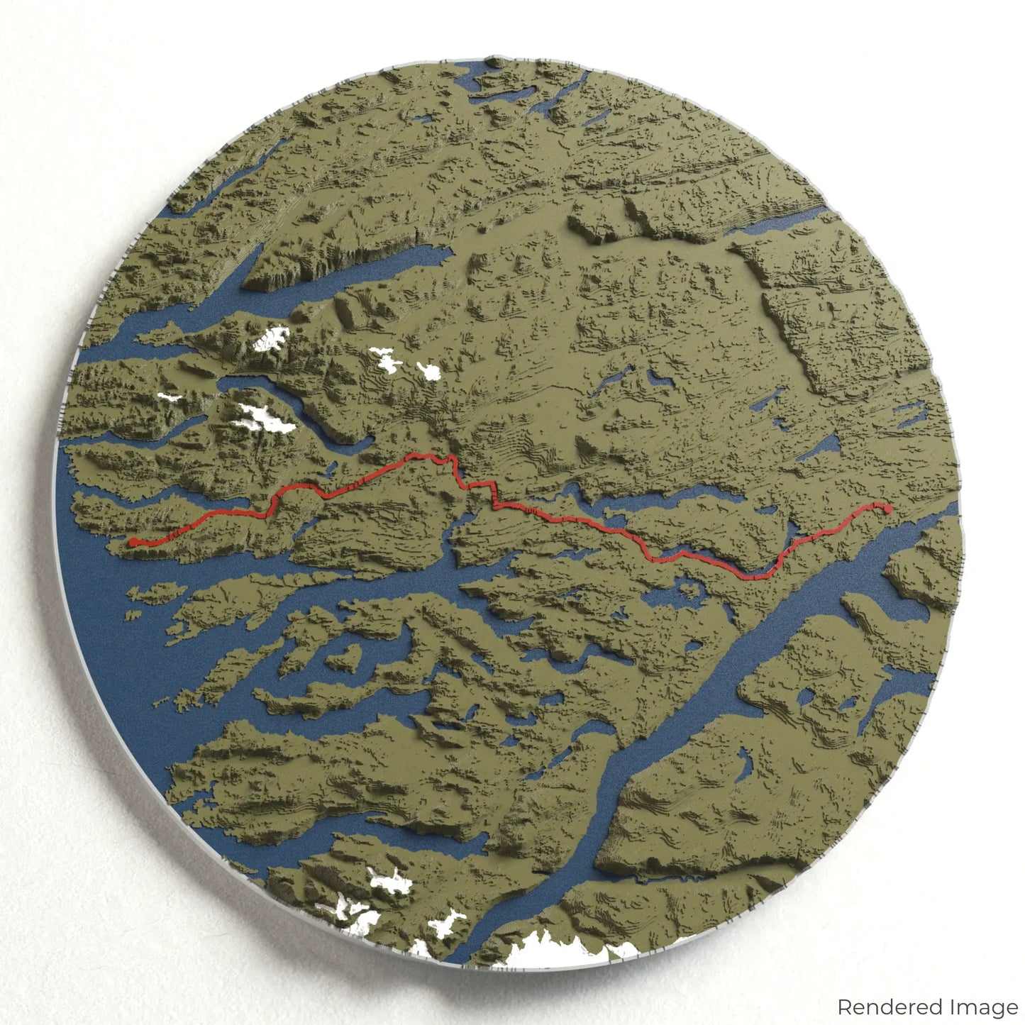3D-Karte des Arctic Circle Trail