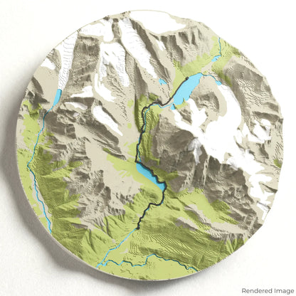 Berg Lake Trail 3D Map