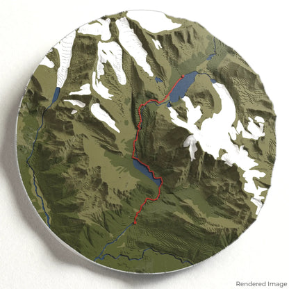 Berg Lake Trail 3D Map