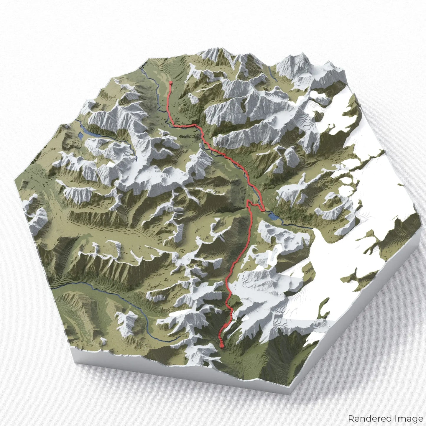 Crow Pass Trail 3D Map