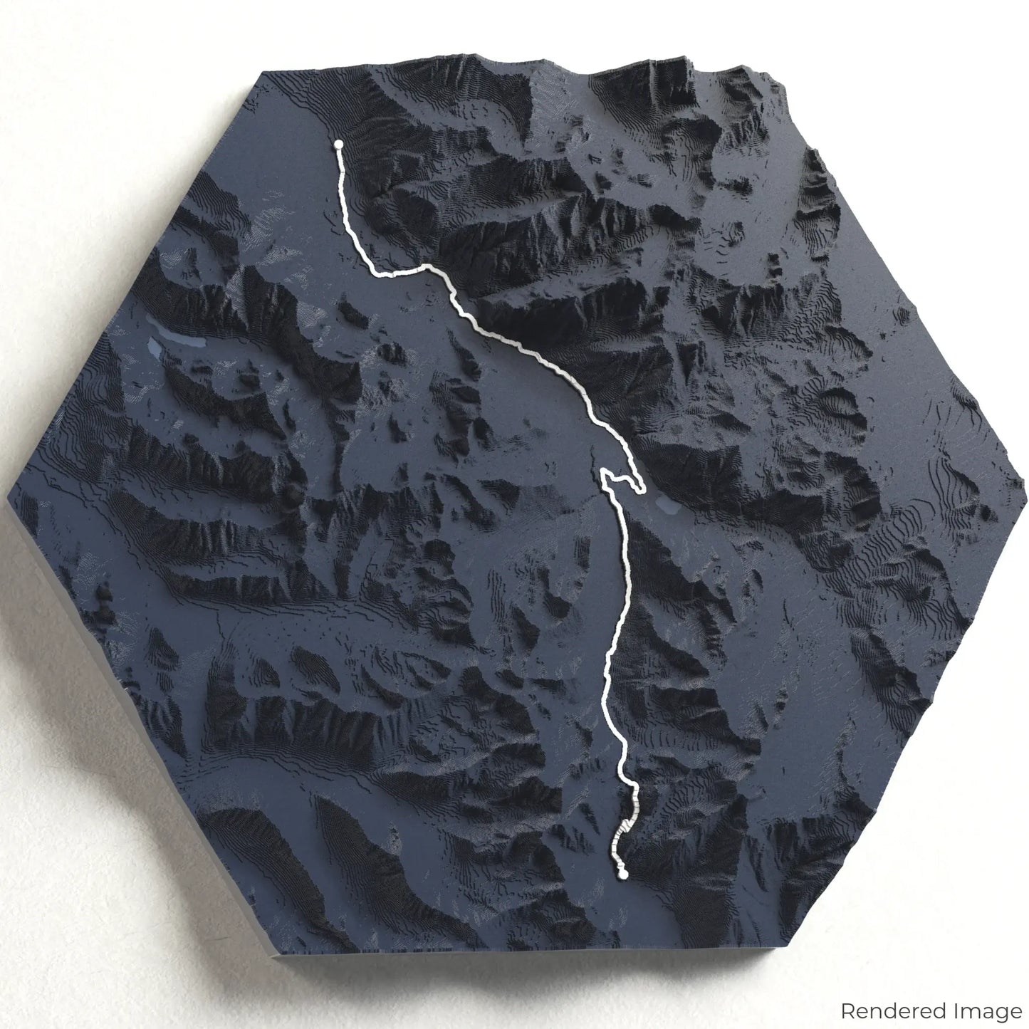 Crow Pass Trail 3D Map