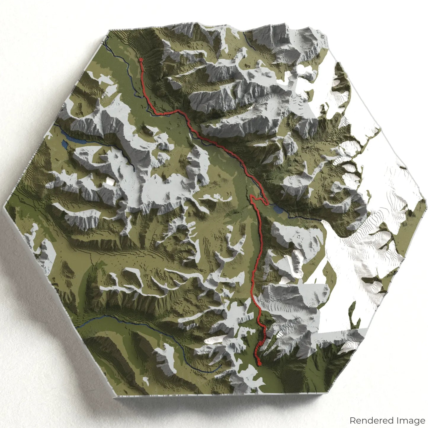 Crow Pass Trail 3D Map