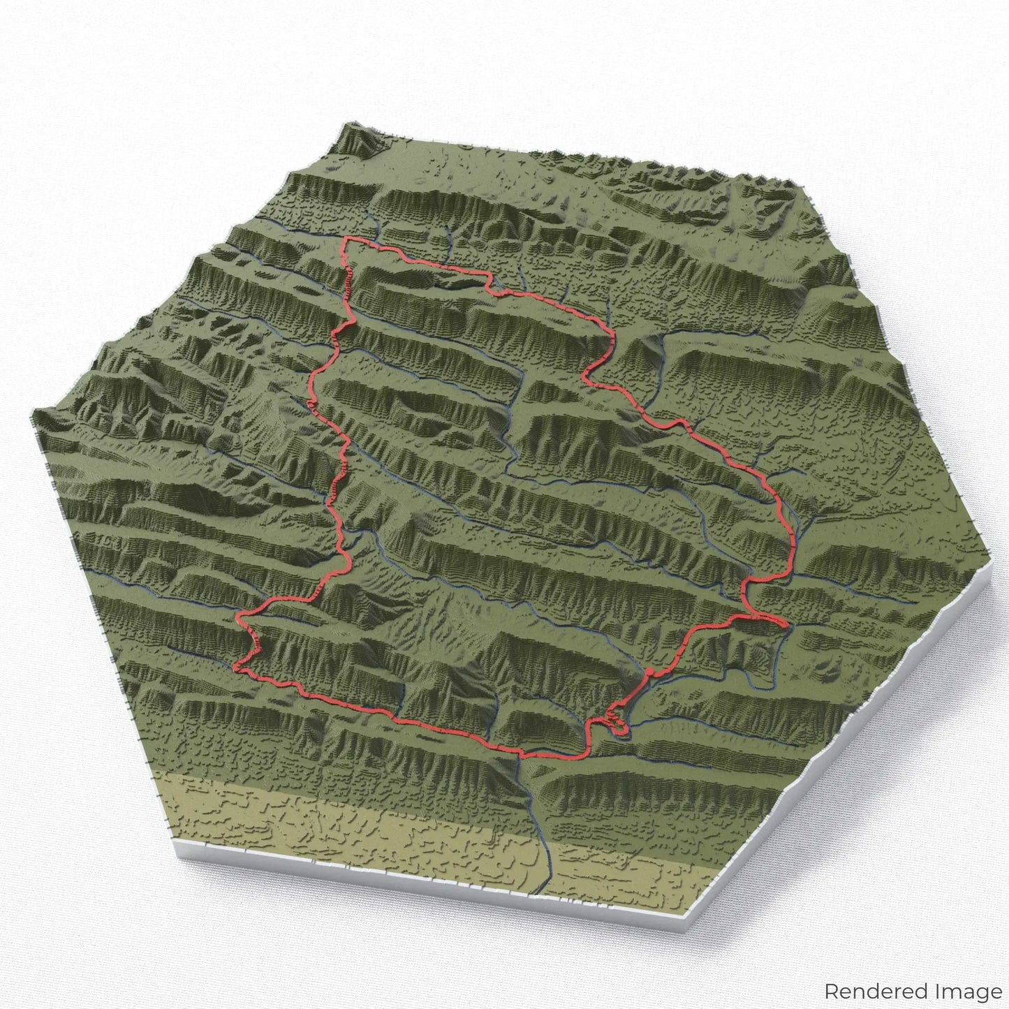 Carte 3D de la boucle Eagle Rock