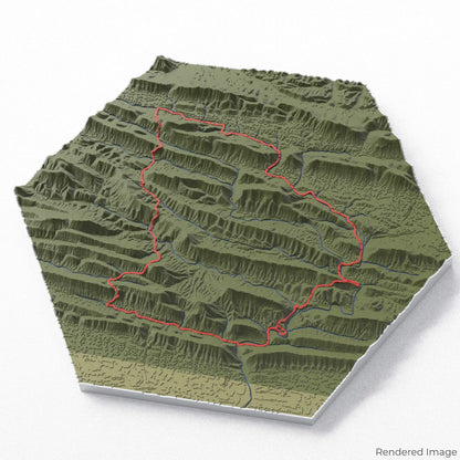 Carte 3D de la boucle Eagle Rock