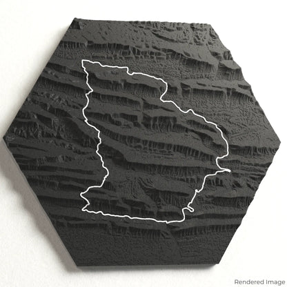 Carte 3D de la boucle Eagle Rock