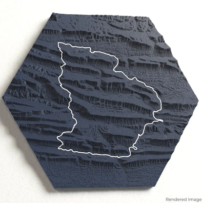 Carte 3D de la boucle Eagle Rock