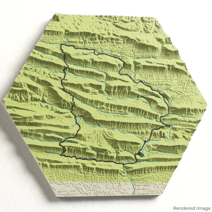 Carte 3D de la boucle Eagle Rock