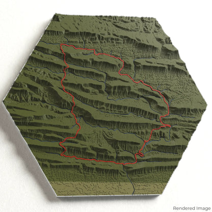 Carte 3D de la boucle Eagle Rock