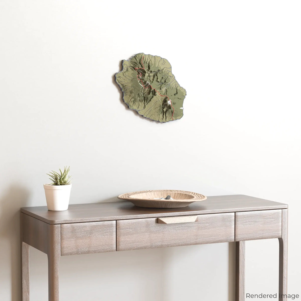 Printable Map Gr R2 GR R2 – 3D-Karte der Ile de la Réunion – Mapped3D
