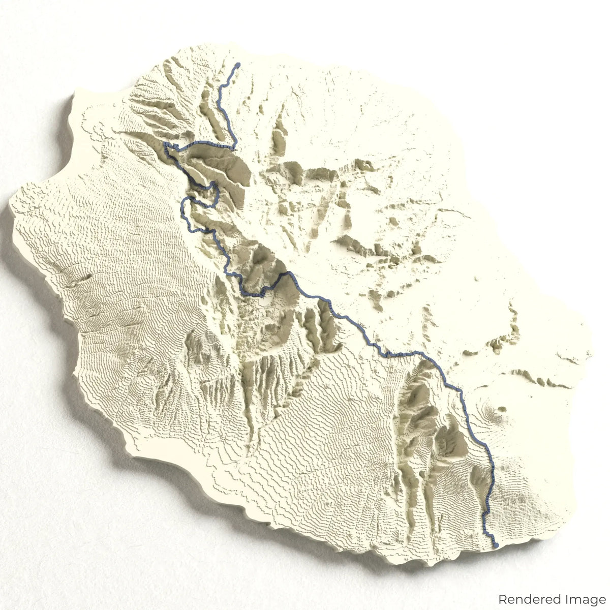 Printable Map Gr R2 GR R2 - Ile de la Réunion 3D Map – Mapped3D