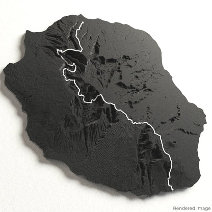 GR R2 – 3D-Karte der Ile de la Réunion