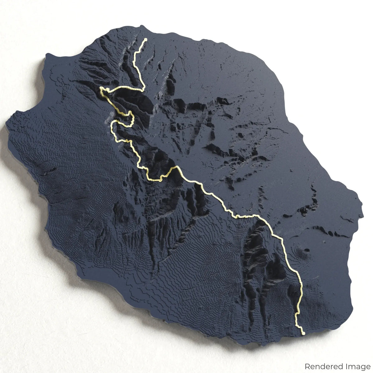 Printable Map Gr R2 GR R2 - Ile de la Réunion 3D Map – Mapped3D
