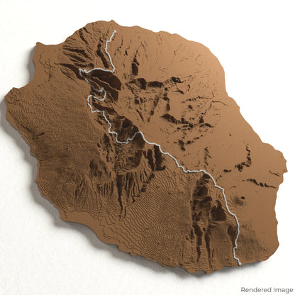 GR R2 – 3D-Karte der Ile de la Réunion