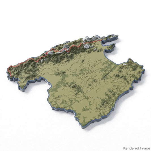GR221 - Dry Stone Route 3D Map