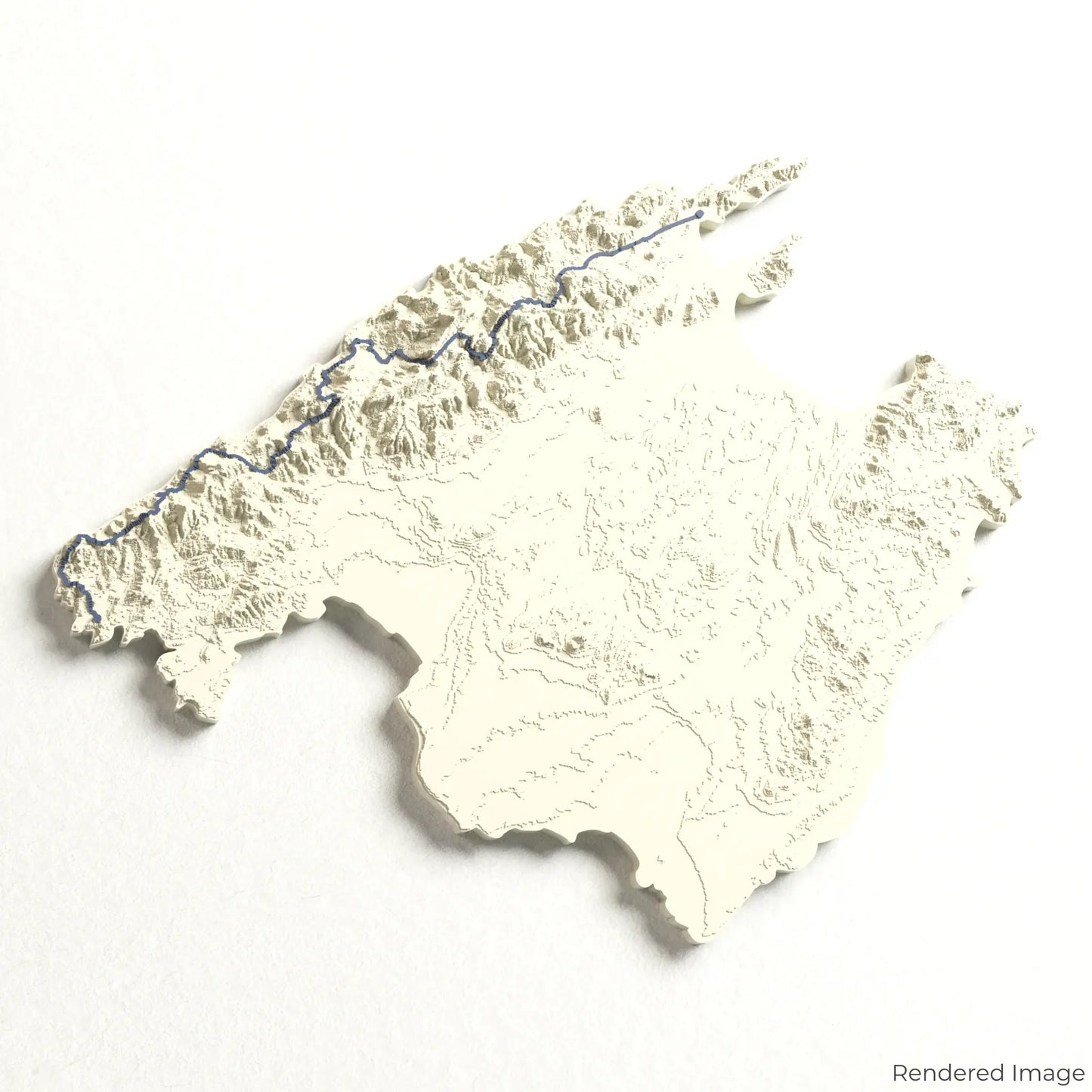 GR221 - Dry Stone Route 3D Map