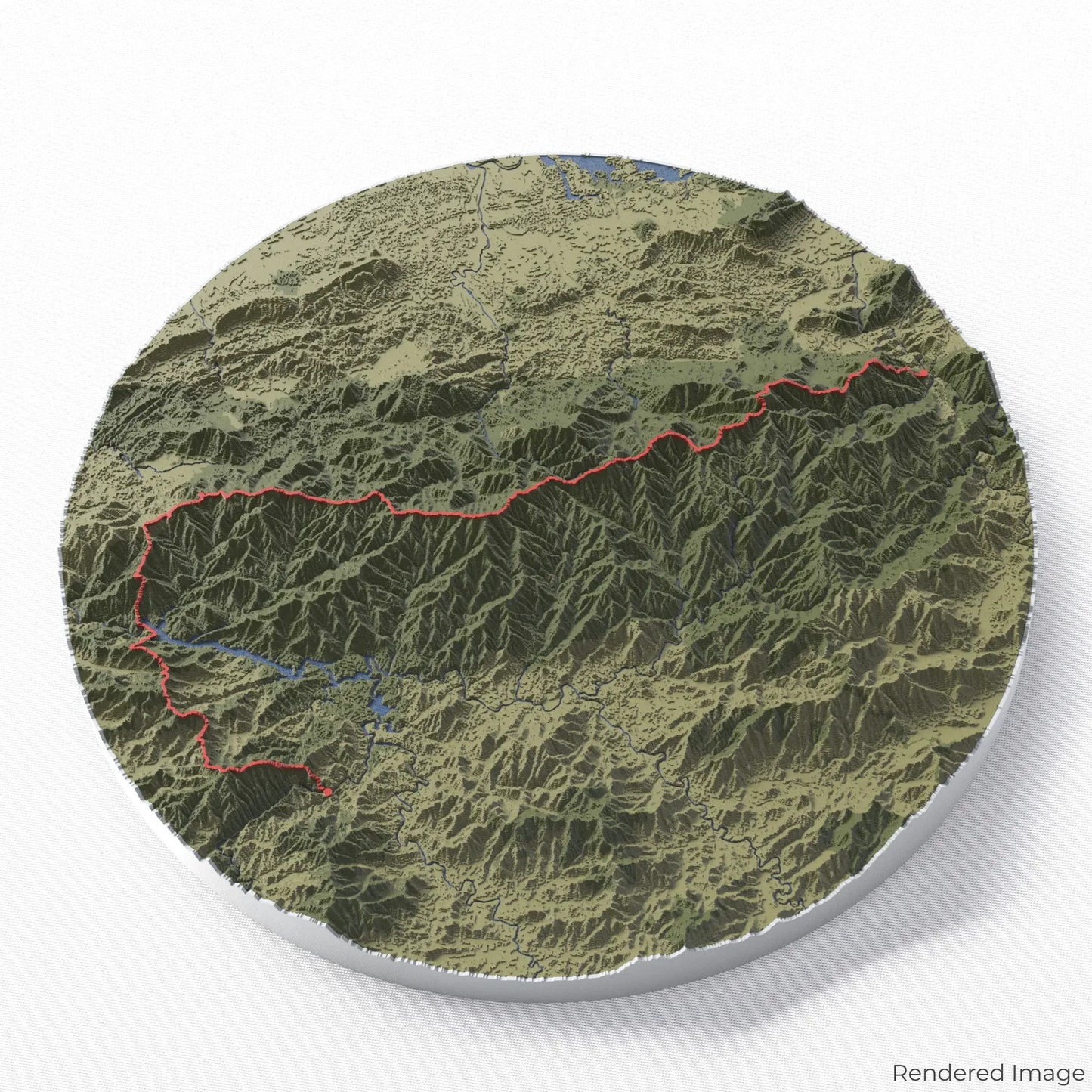 Appalachian Trail – Great Smoky Mountains 3D-Karte