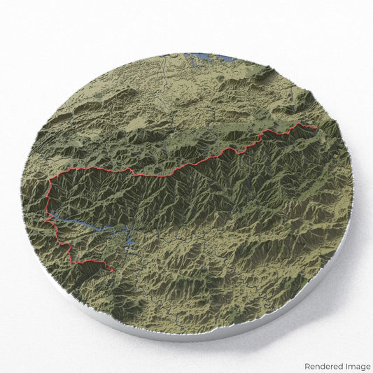 Appalachian Trail – Great Smoky Mountains 3D-Karte
