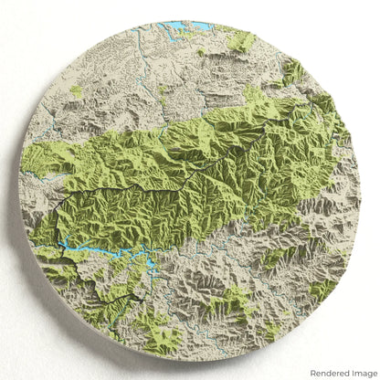 Appalachian Trail – Great Smoky Mountains 3D-Karte