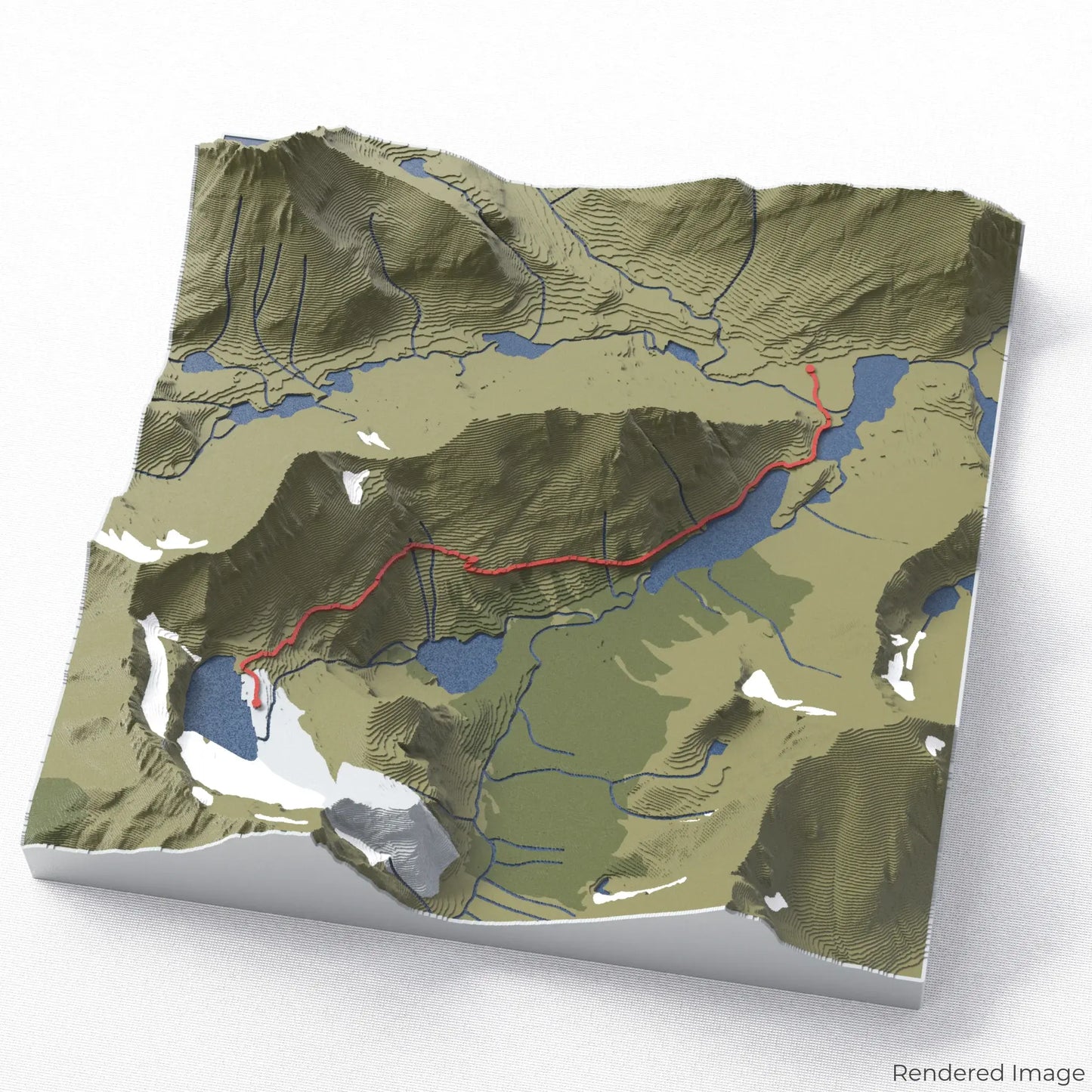 Carte 3D du sentier du glacier Grinnell
