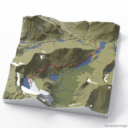 Carte 3D du sentier du glacier Grinnell
