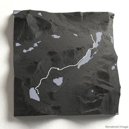 Carte 3D du sentier du glacier Grinnell