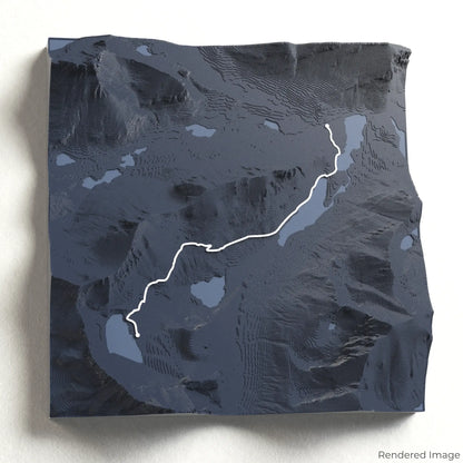 Carte 3D du sentier du glacier Grinnell