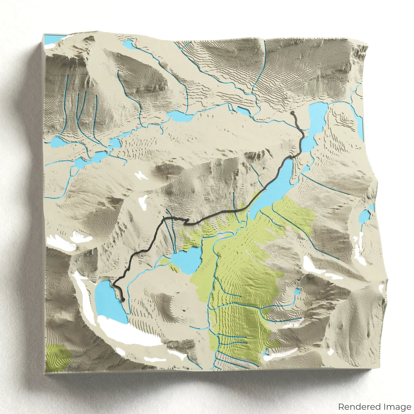 Carte 3D du sentier du glacier Grinnell