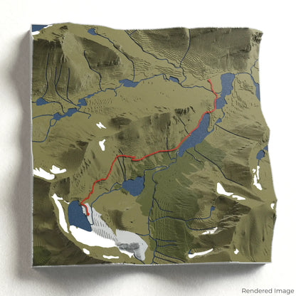 Carte 3D du sentier du glacier Grinnell