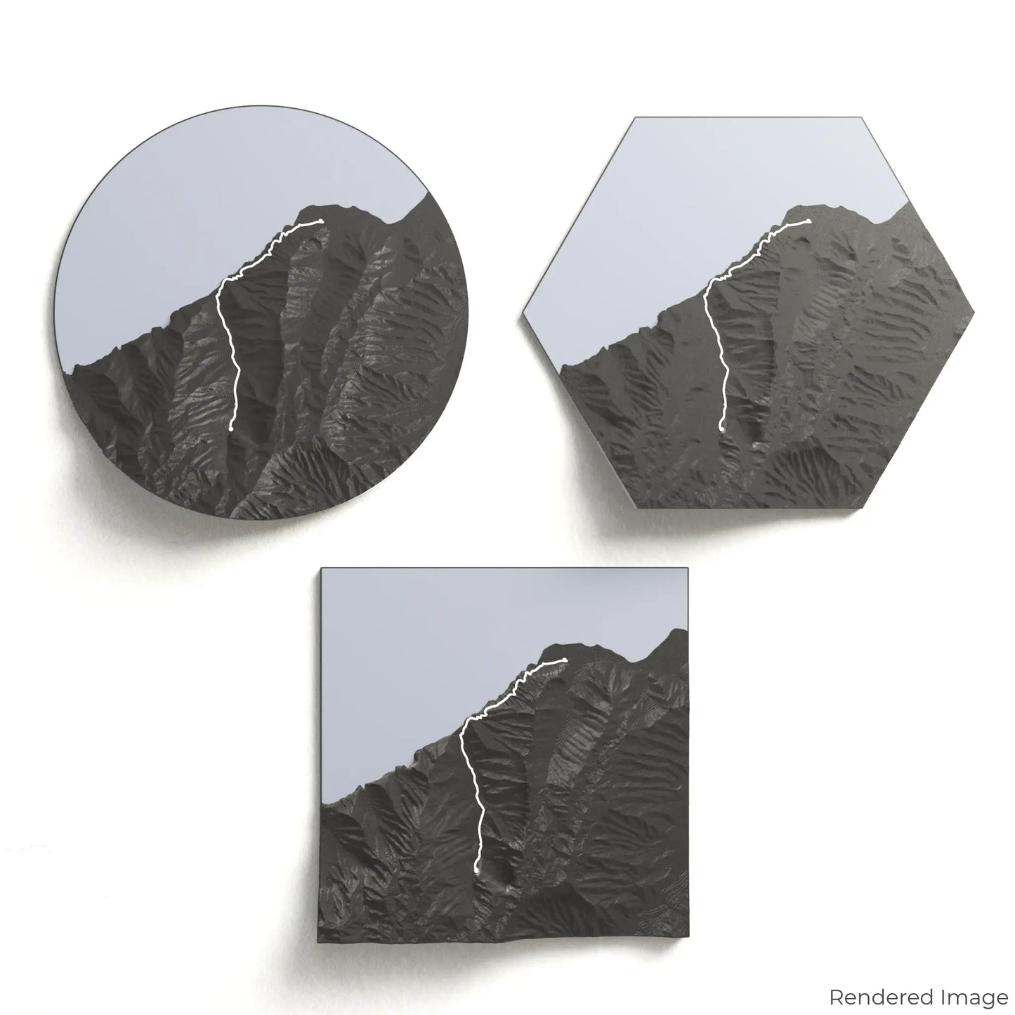 Carte 3D du sentier des chutes Hanakapiai