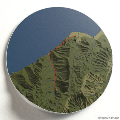 Carte 3D du sentier des chutes Hanakapiai