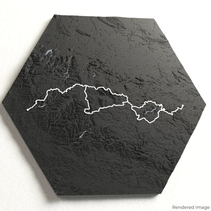 Carte 3D des Hexen Stieg du Harz