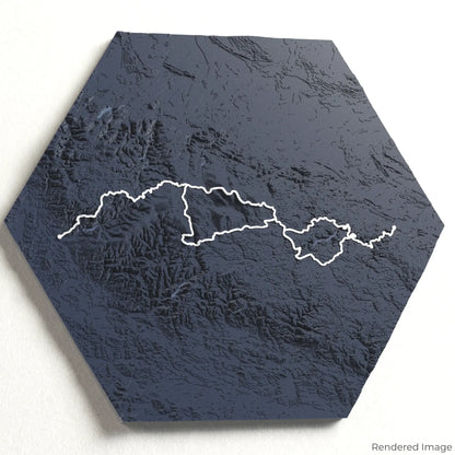 Carte 3D des Hexen Stieg du Harz