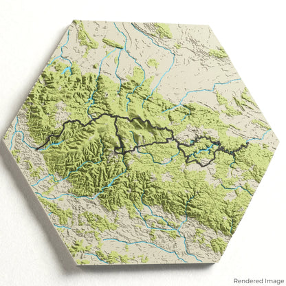 Carte 3D des Hexen Stieg du Harz