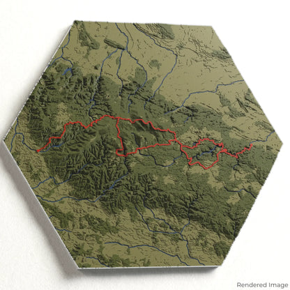 Carte 3D des Hexen Stieg du Harz