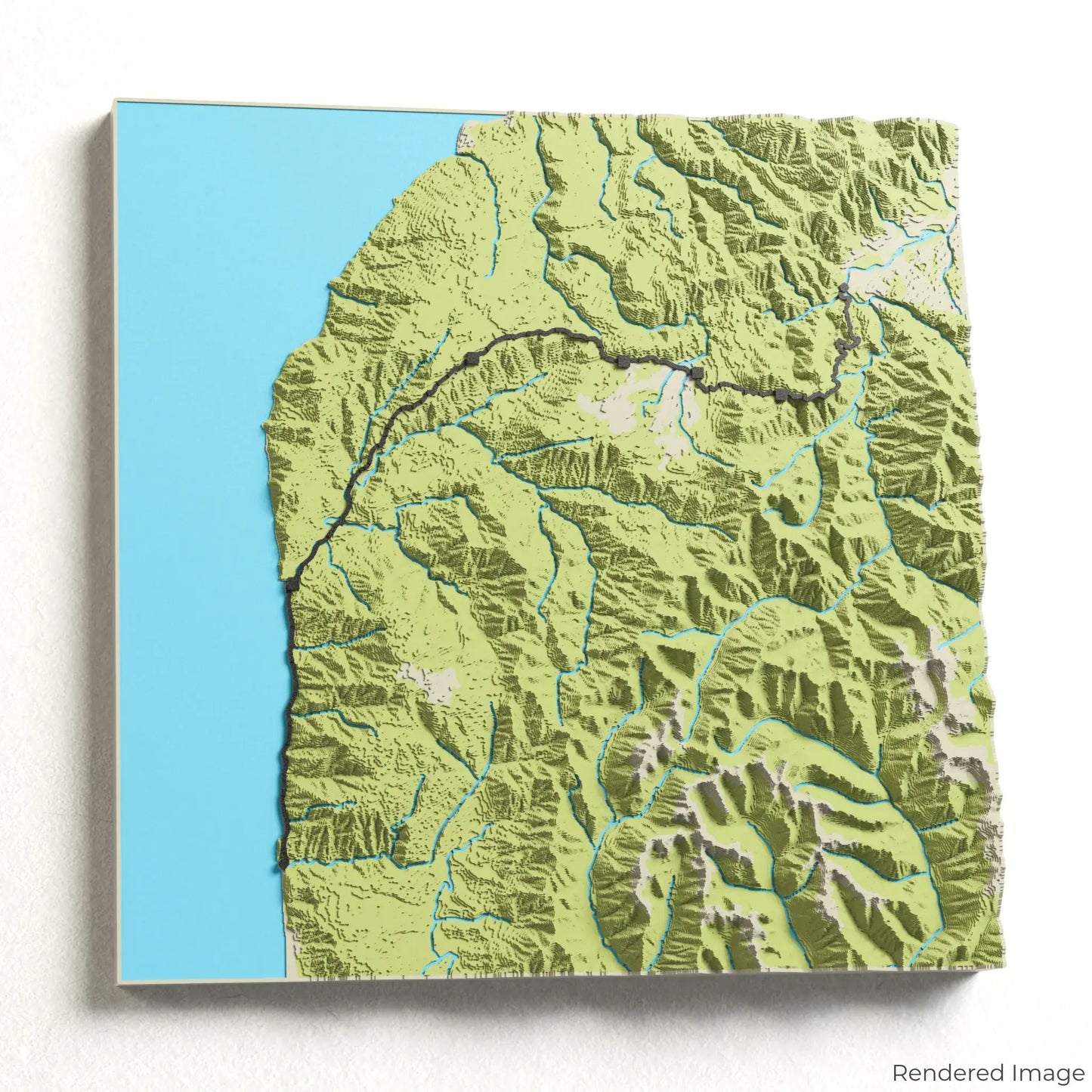 Heaphy Track 3D-Karte