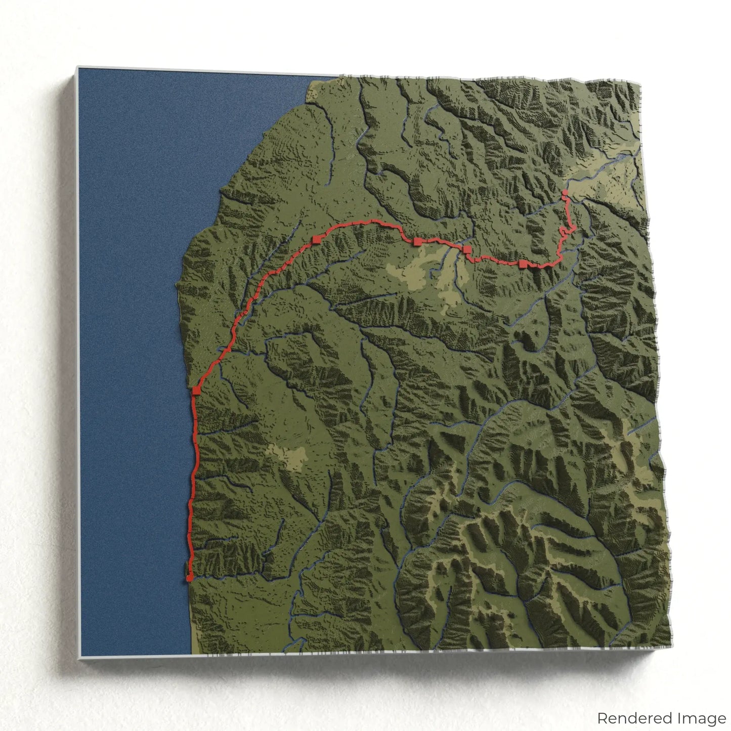 Heaphy Track 3D-Karte