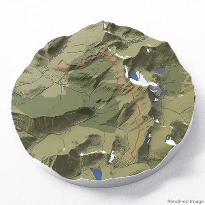 Carte 3D du sentier Highline