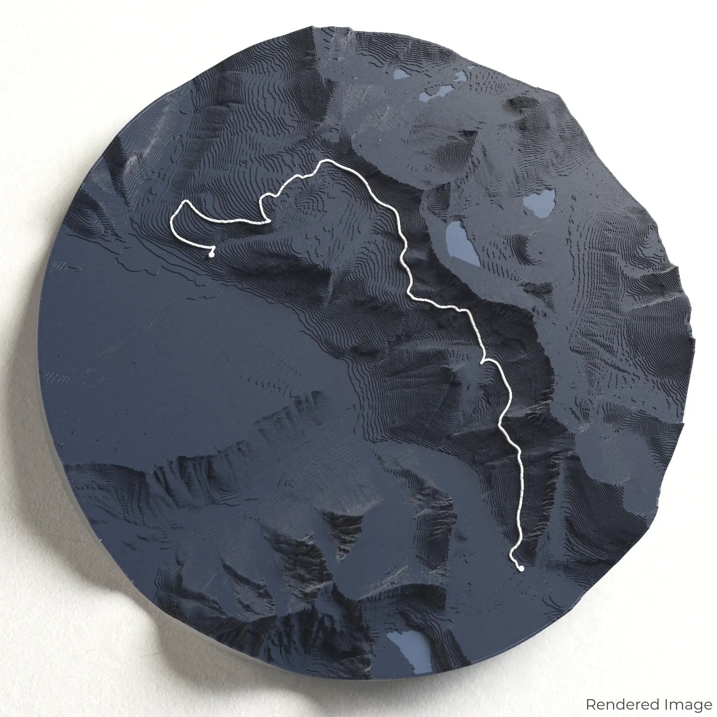 Carte 3D du sentier Highline