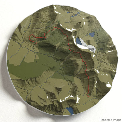 Carte 3D du sentier Highline