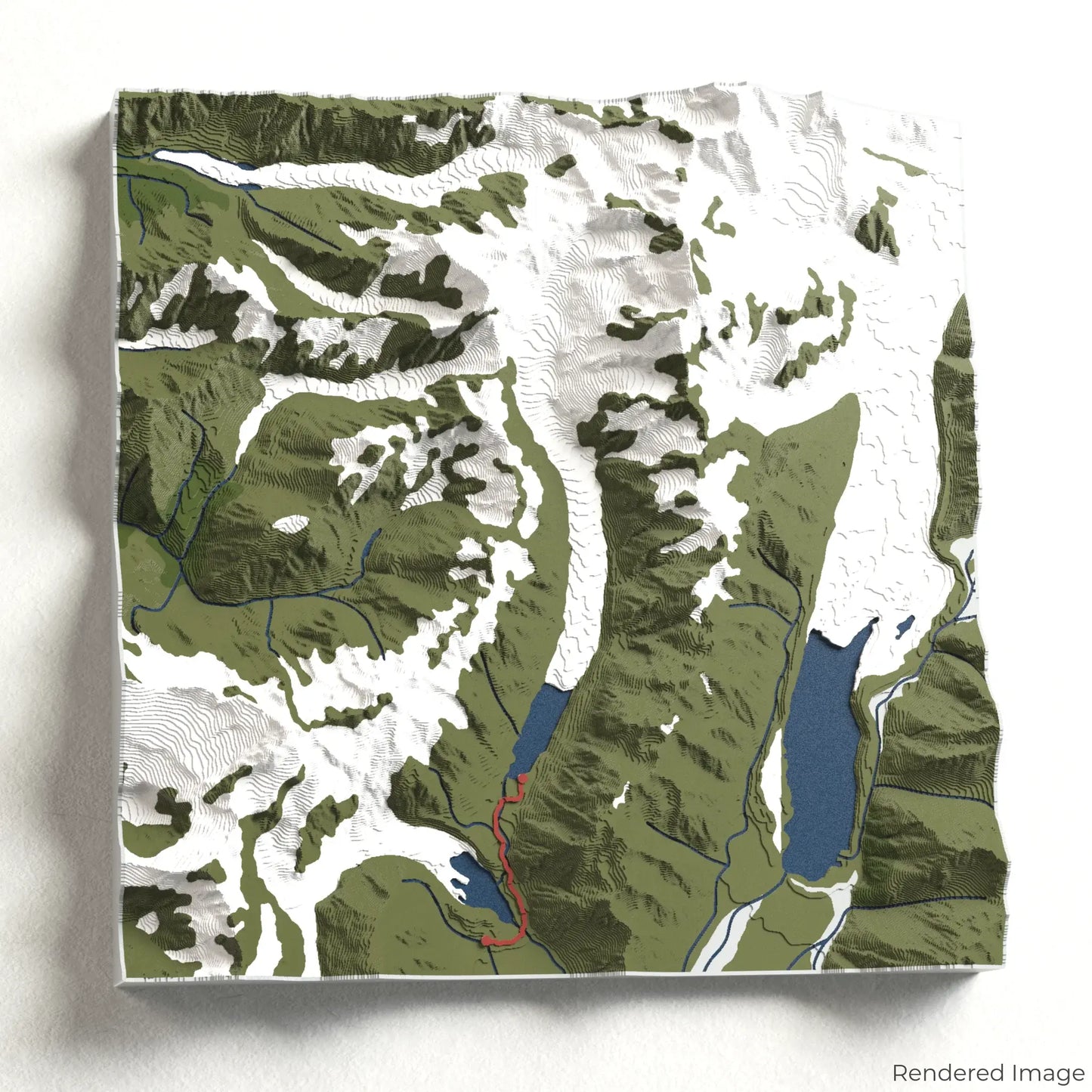 Carte 3D de la piste Hooker Valley