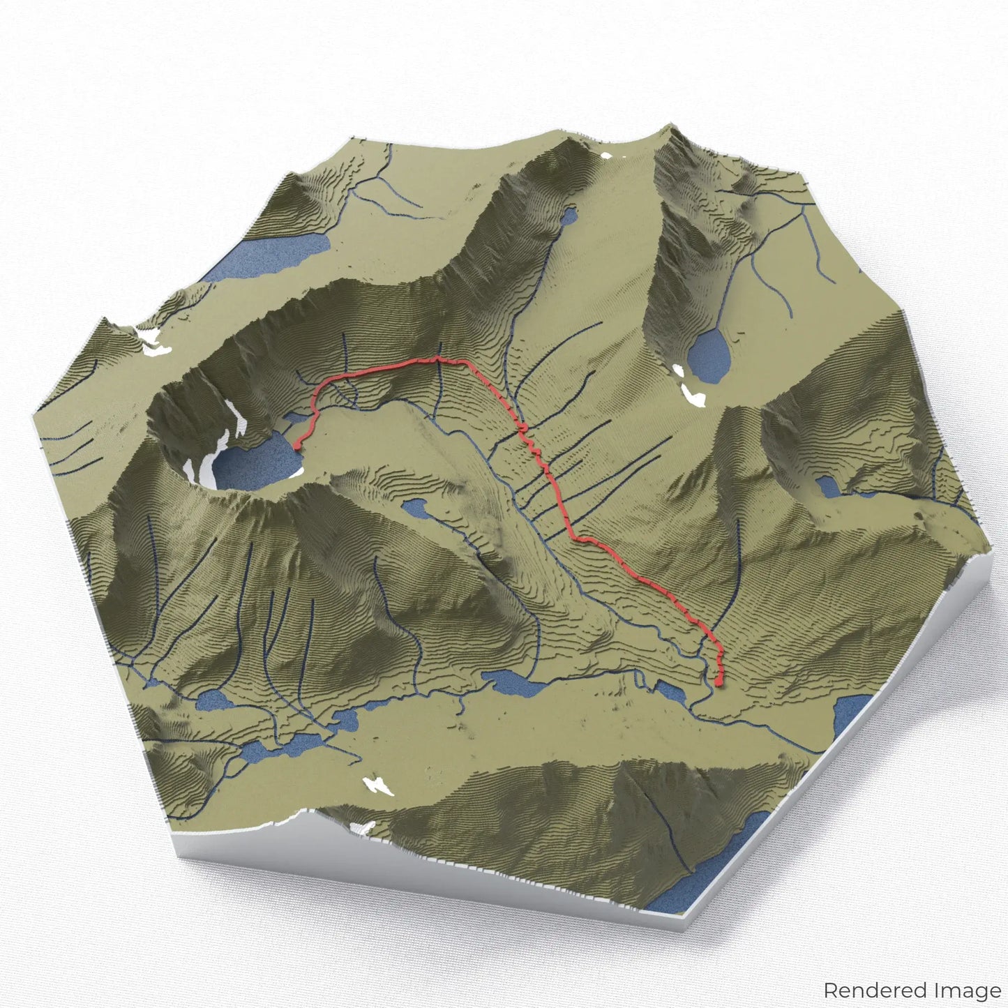 Iceberg Lake Trail 3D Map