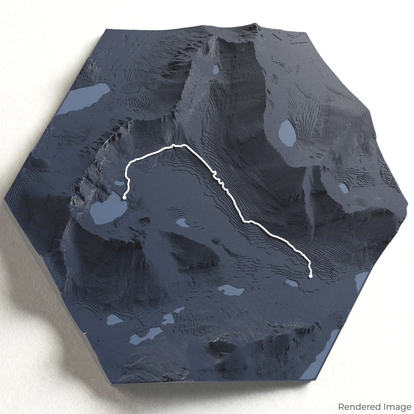 Iceberg Lake Trail 3D Map
